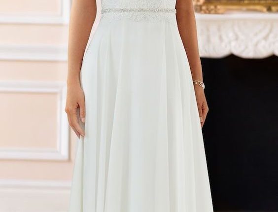 Cap Sleeves Wedding Dress by Stella York Spring 2017