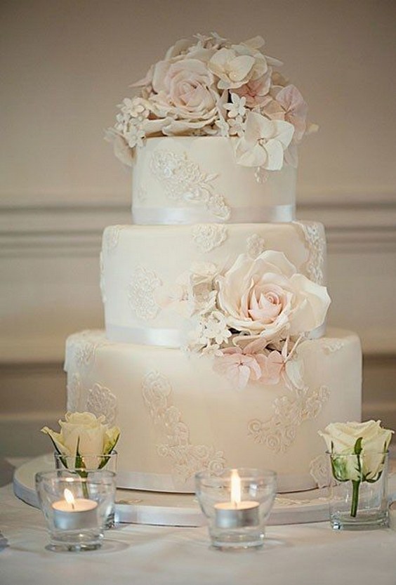 20 Elegant Vintage Buttercream Wedding Cakes | Roses & Rings