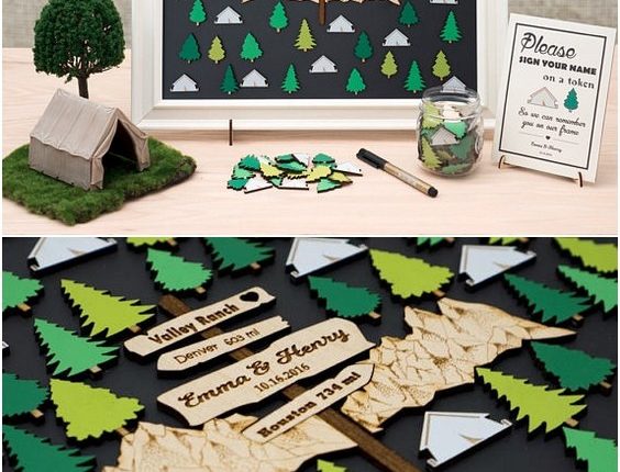 Nature, Forest, Hiking, Mountain Wedding Guest Book