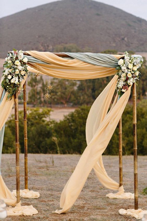 draped wedding canopy