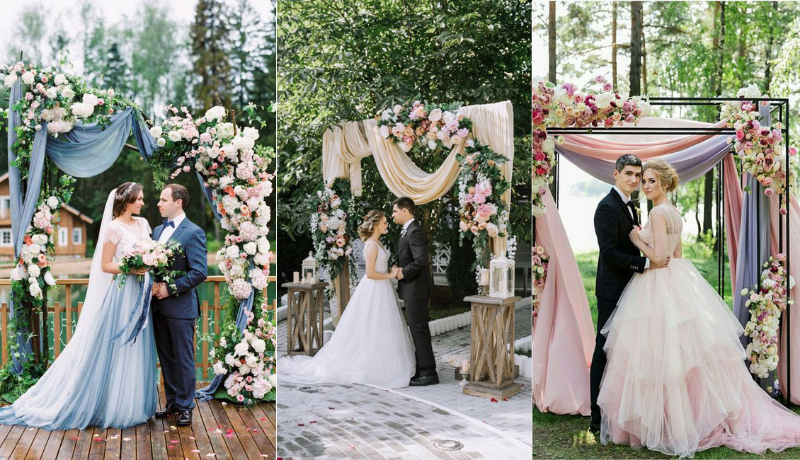 fabric wedding arch backdrops