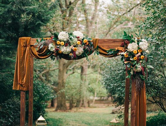 fall flowers, cake, decorations, and more for your autumn wedding