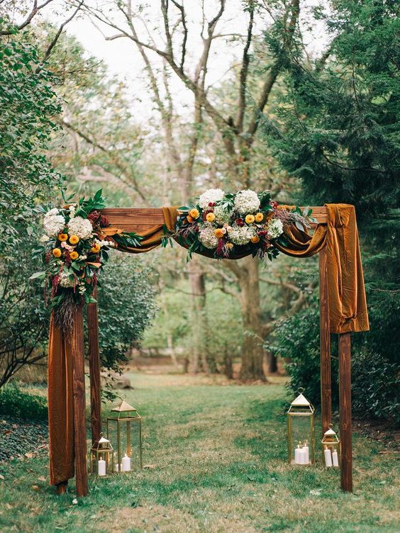 fall flowers, cake, decorations, and more for your autumn wedding