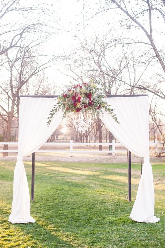 20 Best Floral and Fabric Wedding Arches on Pinterest 