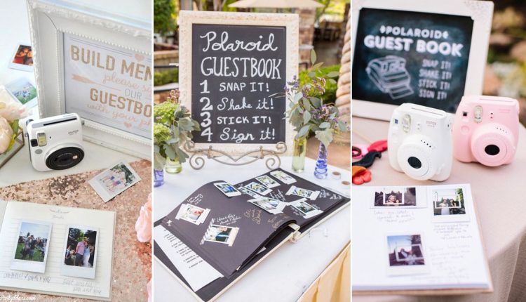 polaroid wedding guest books