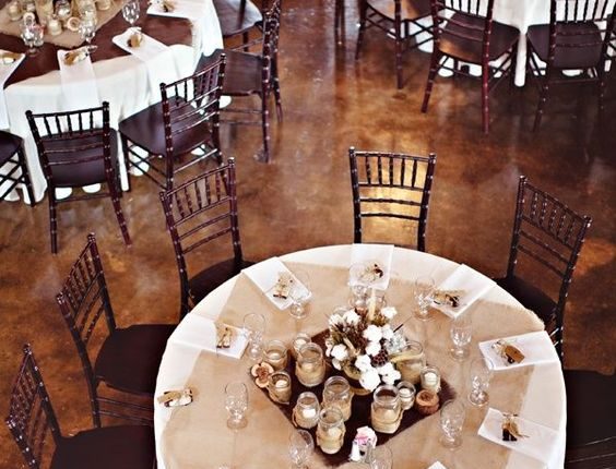 rustic country burlap wedding table cover