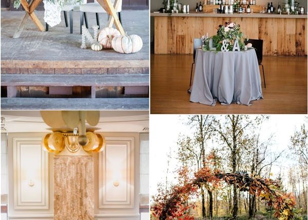 rustic fall sweetheart table reception ideas