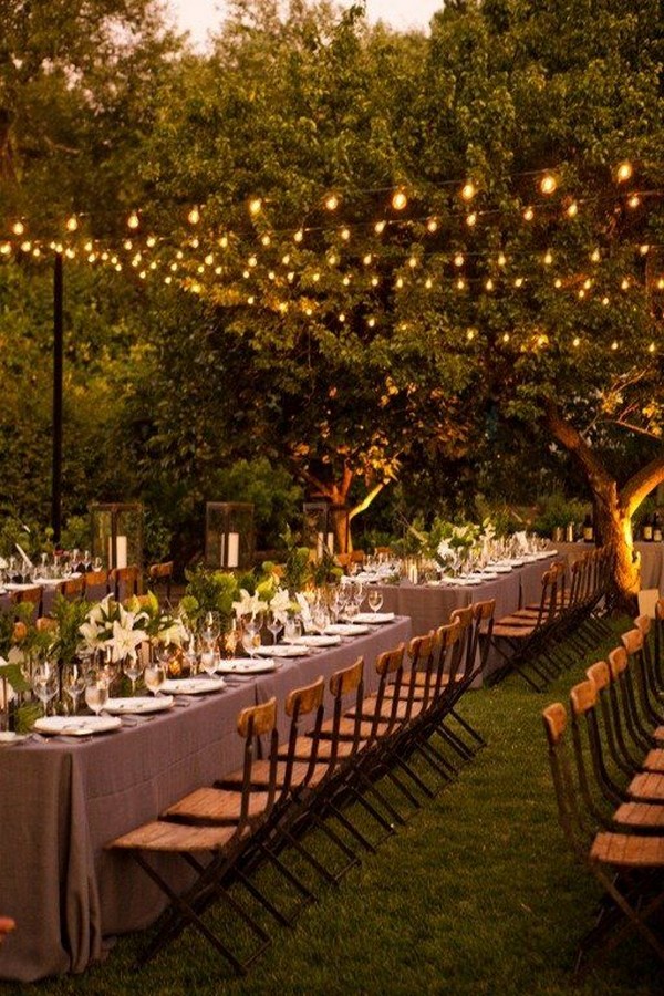 forest wedding reception ideas with lights