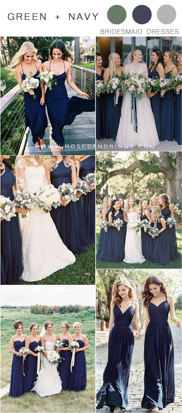 Navy blue bridesmaid dress ideas