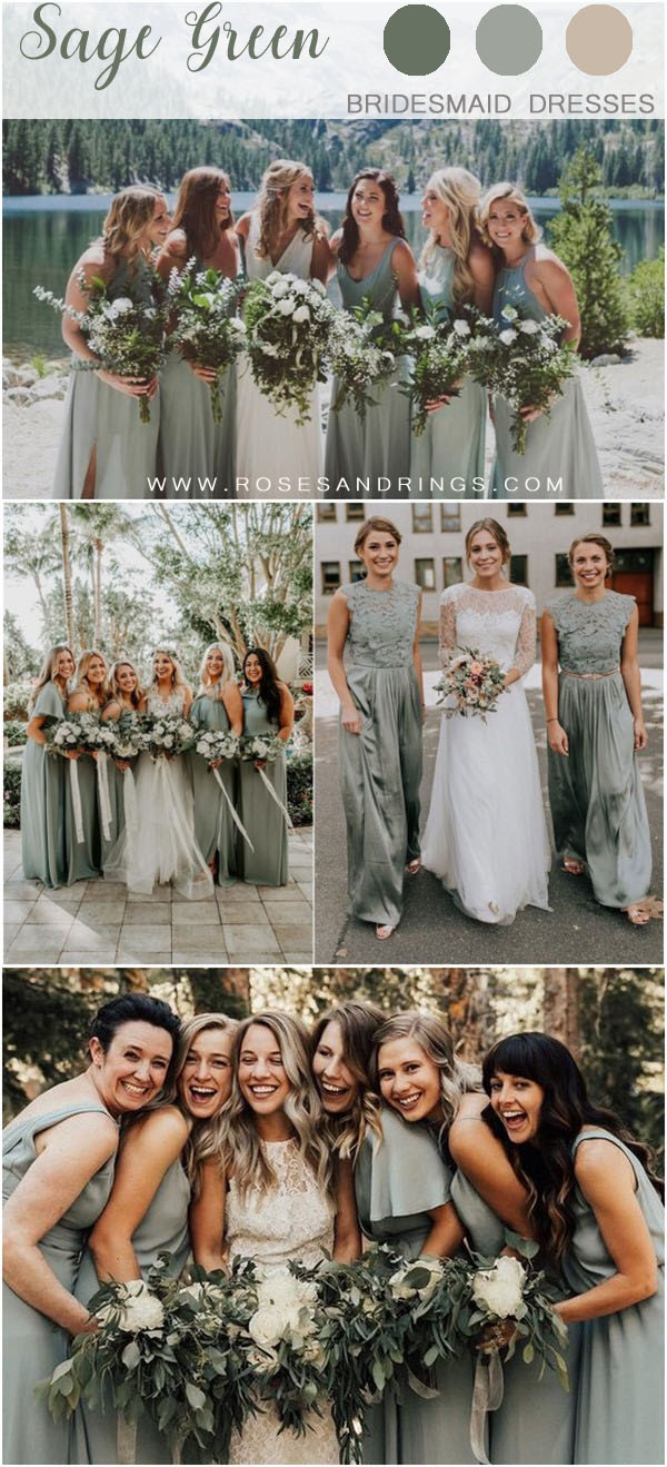 sage green bridesmaid dresses for wedding