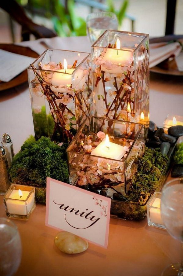 spring floating flowers wedding centerpieces