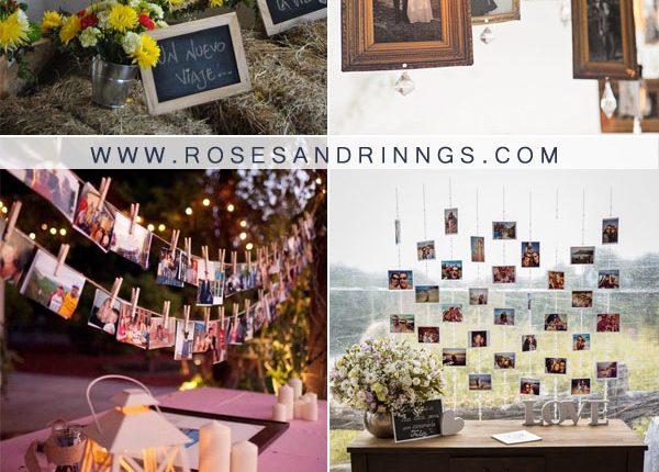 Wedding Decorations Ideas with Hanging Pics