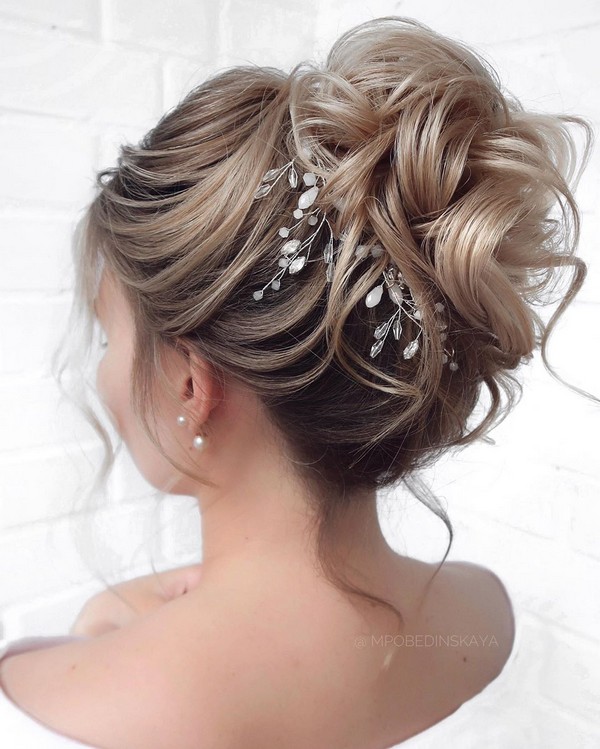 high bun hairstyle for wedding