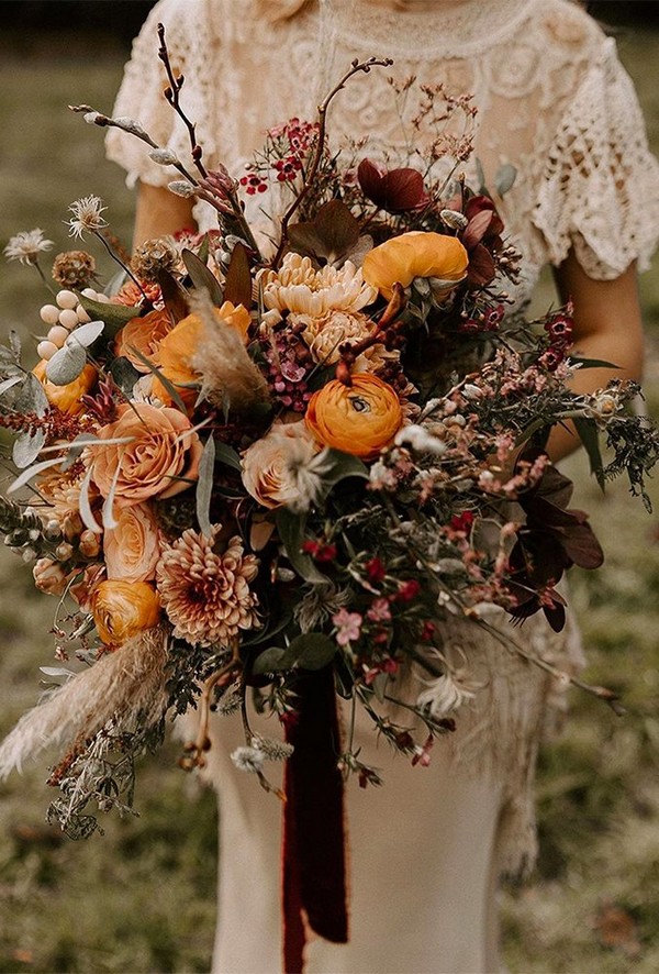 20 Rust Burnt Orange Fall Wedding Bouquets | Roses & Rings - Part 2