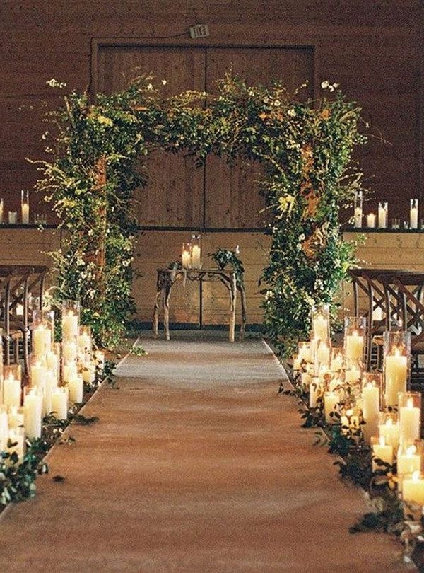 Top 20 Rustic Indoor Wedding Arches and Aisle Ideas for