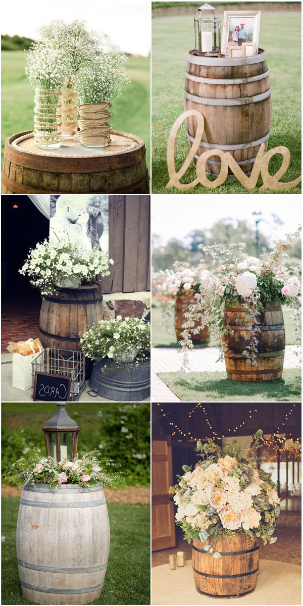 Fab Country Outdoor Wedding Ideas Inspired by Wine Barrel