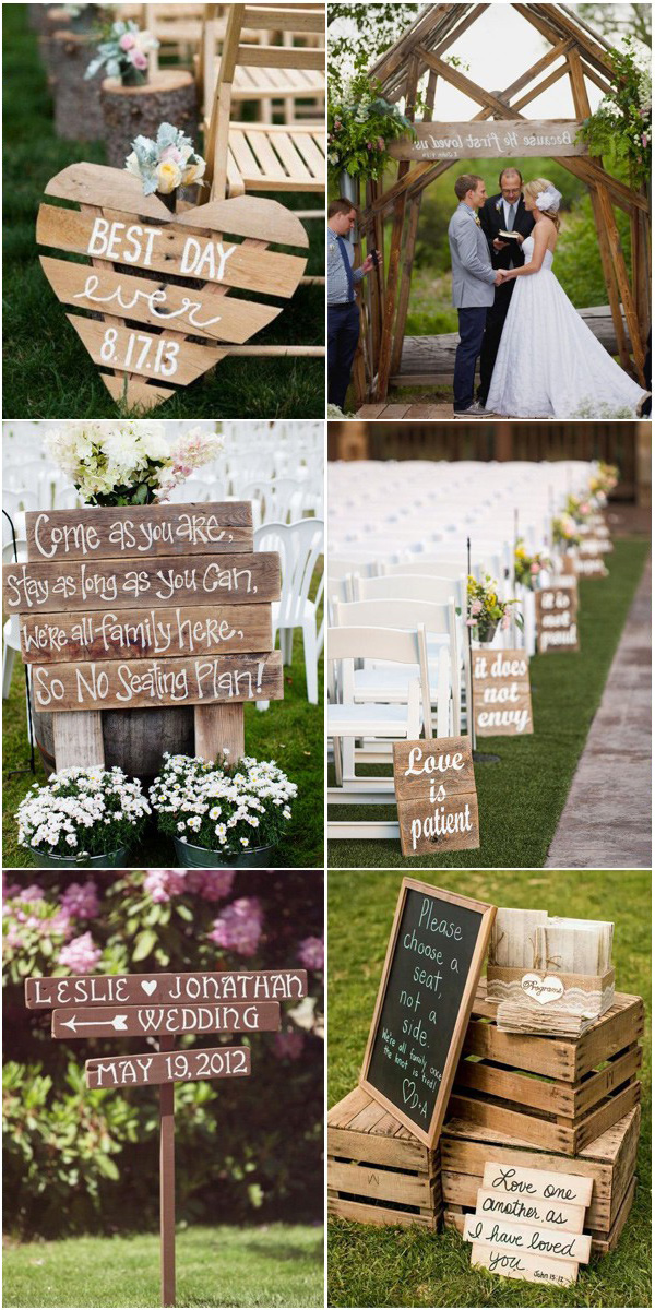 Wood Pallet Themed Country Wedding Ideas
