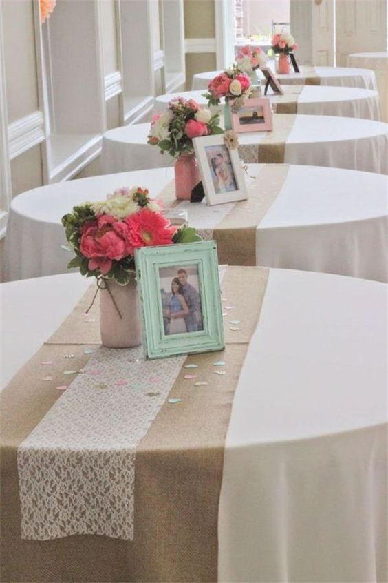 Burlap & Lace Table Runner