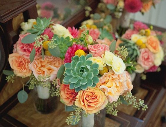 Colorful modern Mexican bouquets
