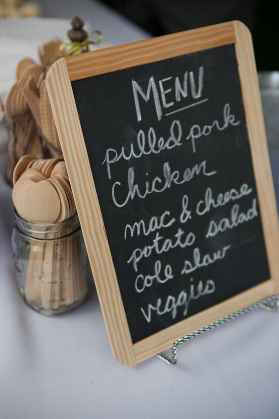 DIY Pink + Red BBQ Picnic Summer Wedding Menu