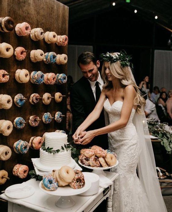 Donut wall wedding bar