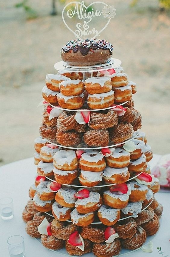 Doughnut wedding cake