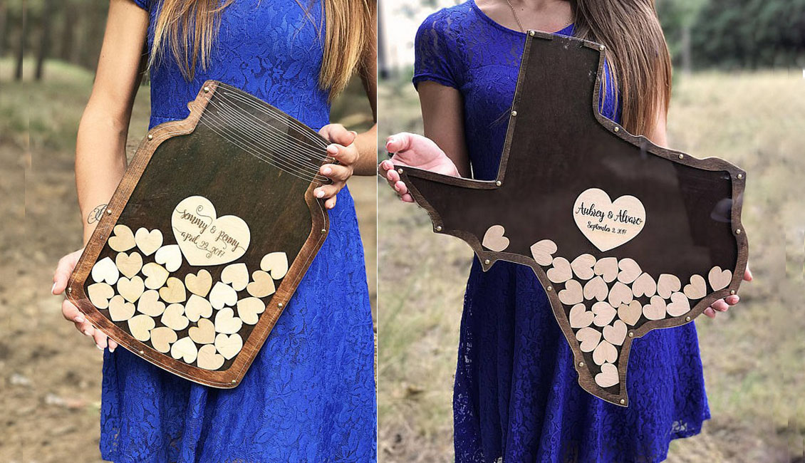 Drop Wedding Guest Book Box