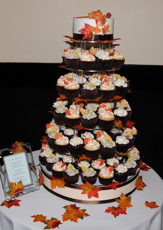 Fall Wedding Cupcake Tower ideas
