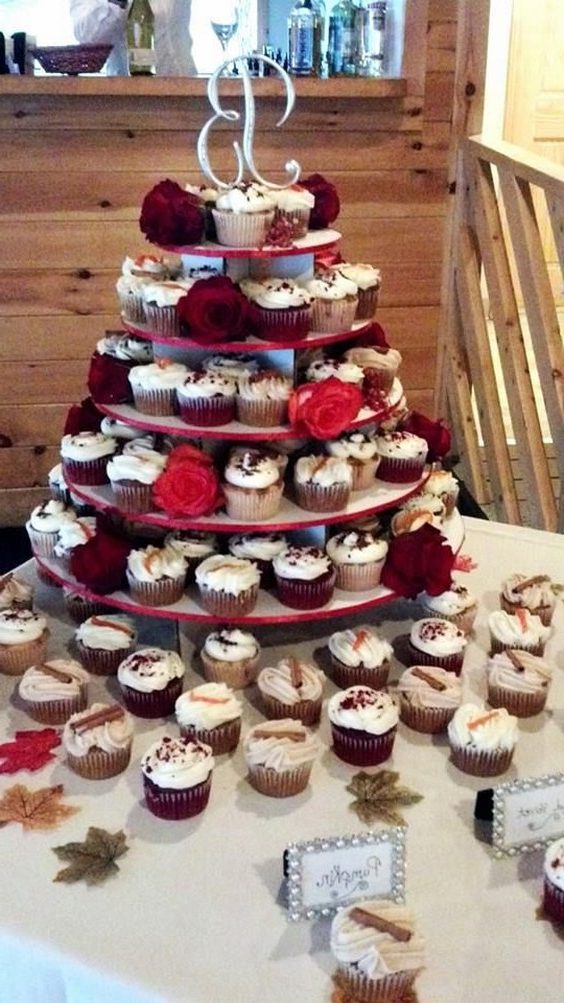 Fall wedding cupcakes