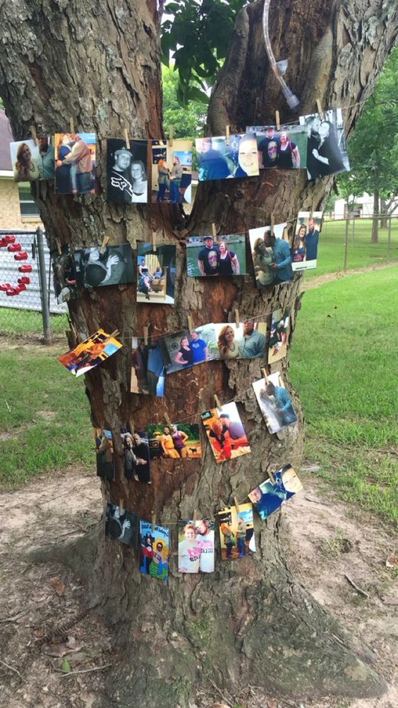 I Do BBQ wedding photo display idea