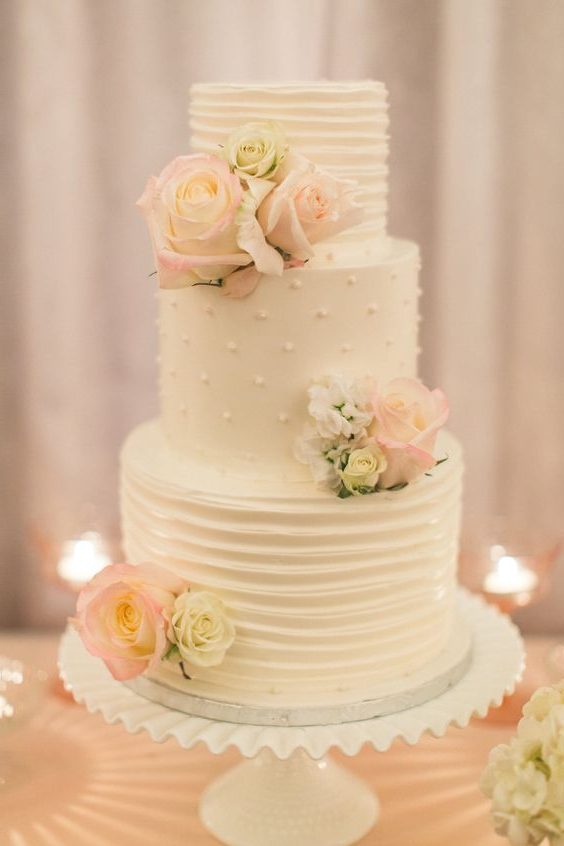 Lemon Poppy Wedding Cake