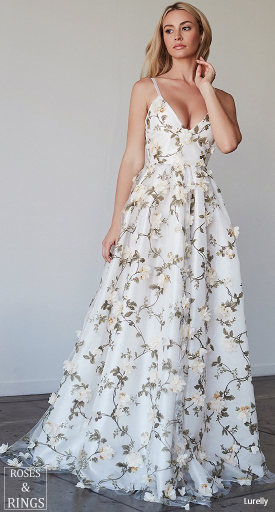 Lurelly bohemian wedding dress 3d-floral
