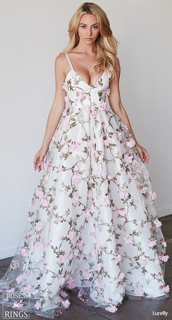 Lurelly bohemian wedding dress 3d-floral4
