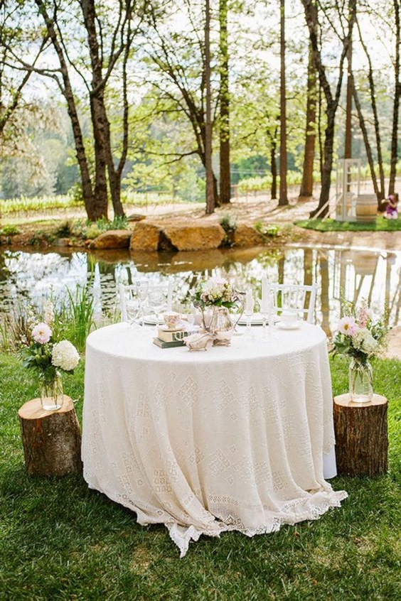 Rustic Wedding Sweetheart Table Decor