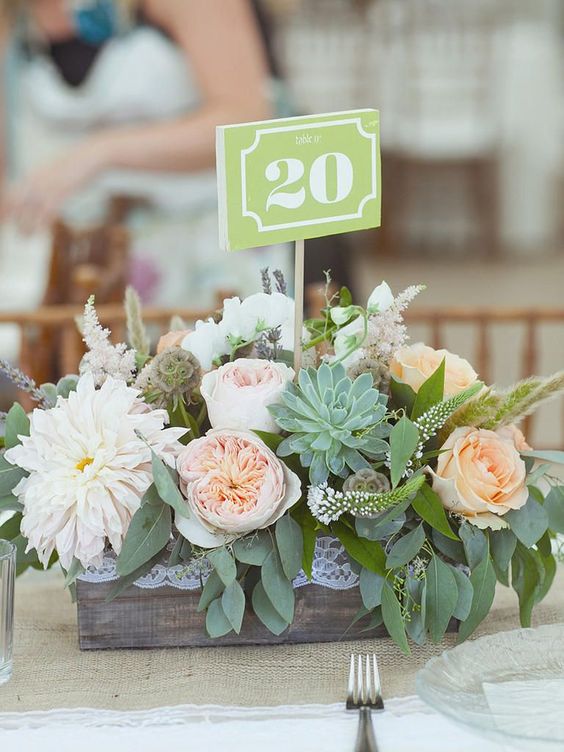 Succulent wedding centerpieces