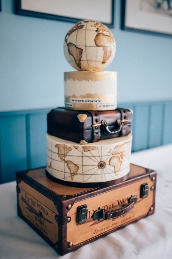 Travel Suitcase wedding decor idea