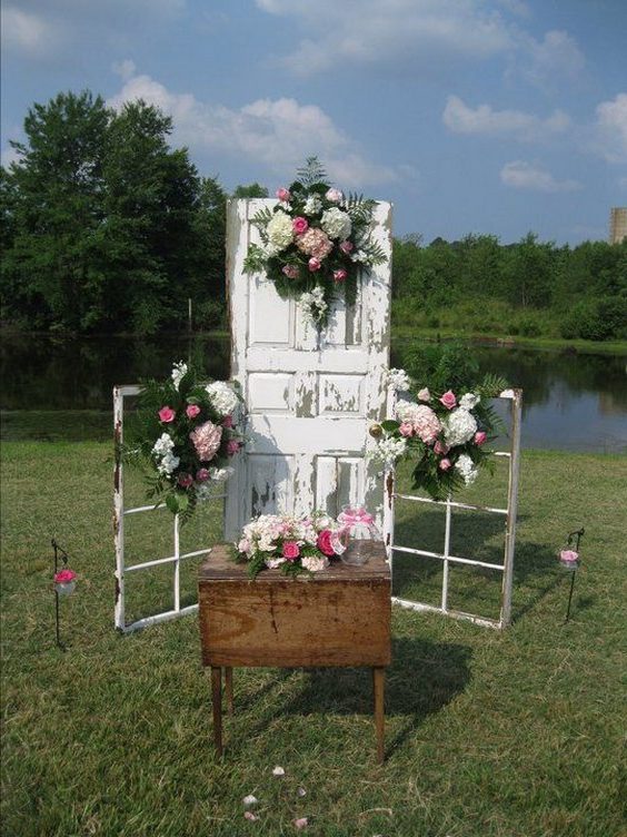 Vintage Door Wedding Backdrop