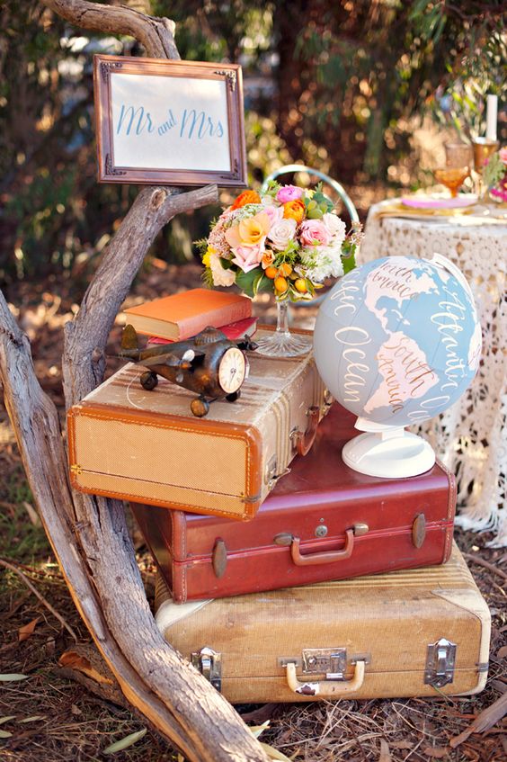 Vintage Suitcases wedding idea