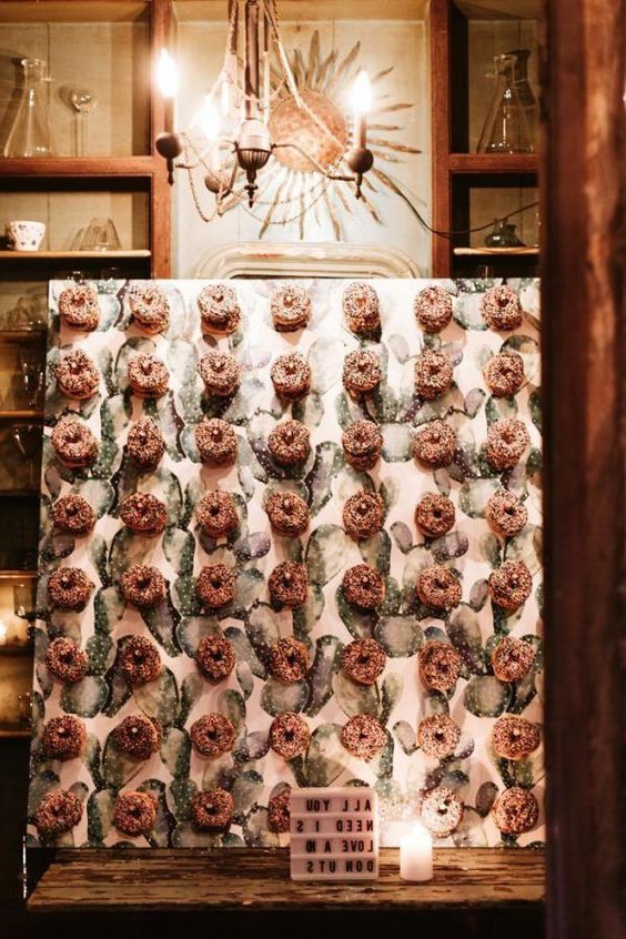 Wedding Reception with Donut Wall