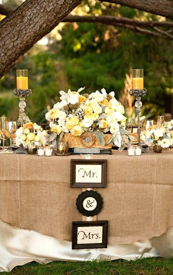 Wedding Table Ideas With Burlap Wedding A Sweetheart Table Daccor