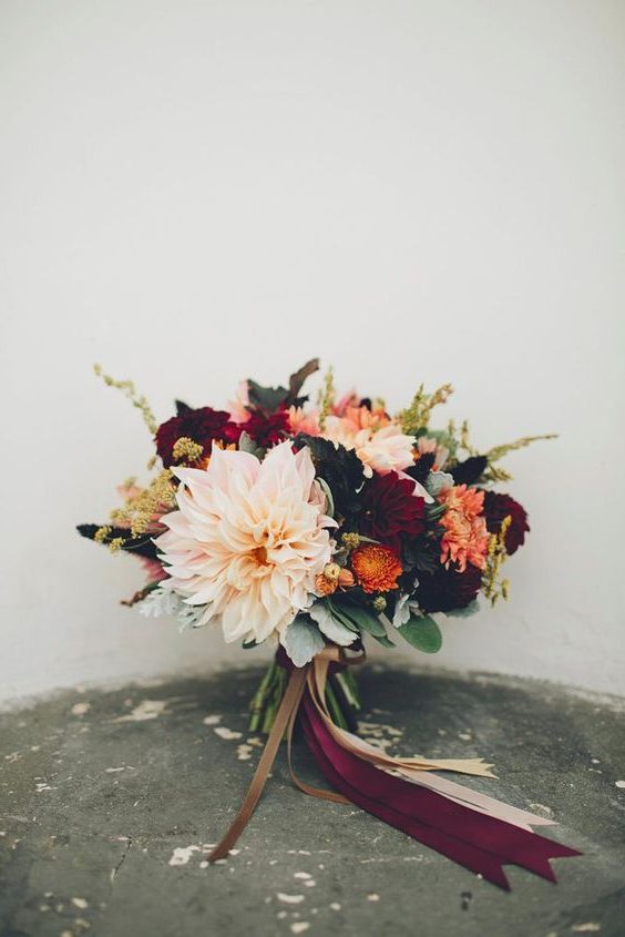 autumn fall wedding bouquet ideas