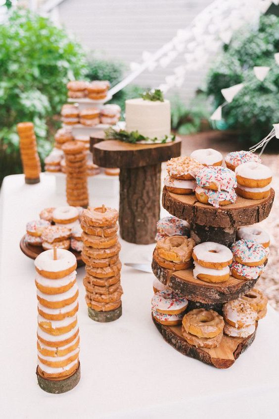 donut wedding display bar