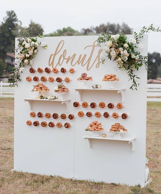 donut wedding wall