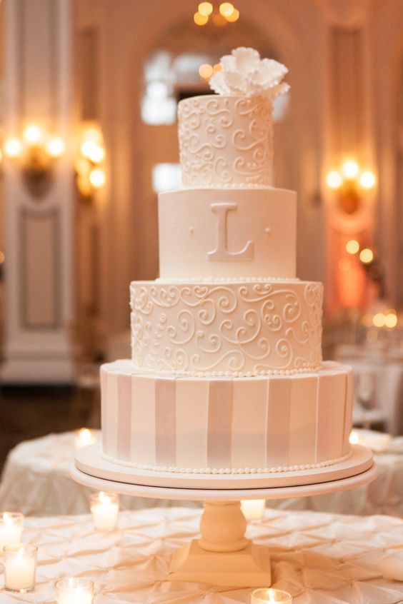 elegant classic vintage wedding cake