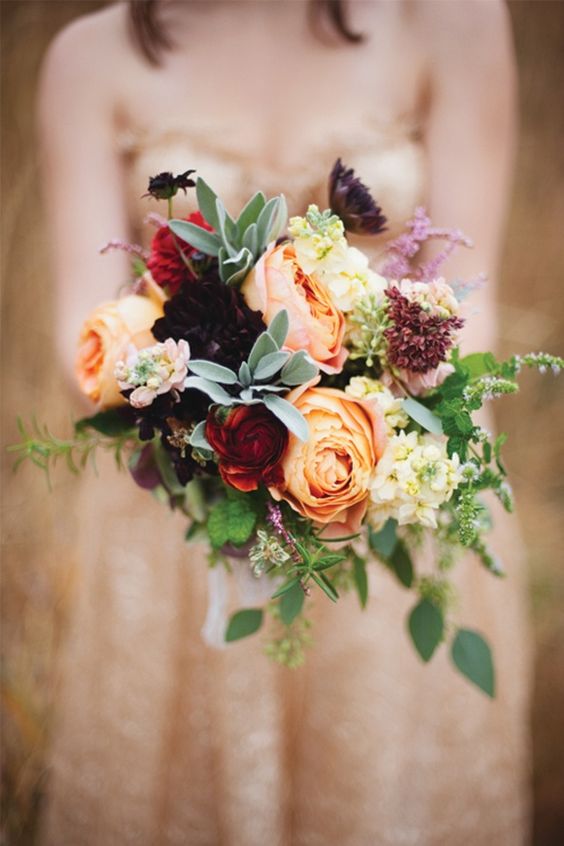 fall wedding bridal bouquet