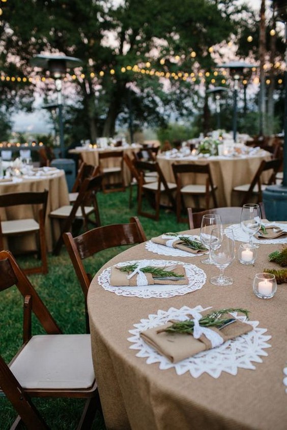 great decor for an outdoor reception