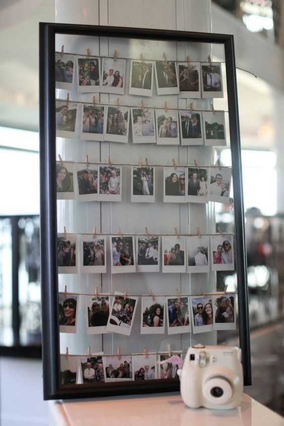 photos with a polaroid camera instead of a guest book