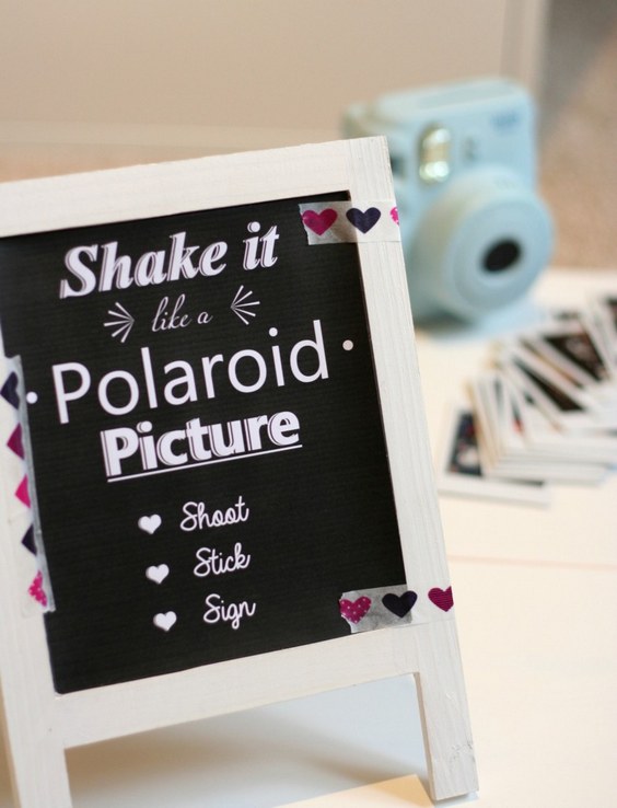polaroid picture wedding guestbook sign