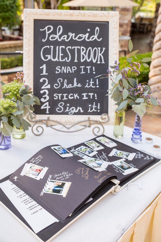 polaroid unique wedding guest book ideas