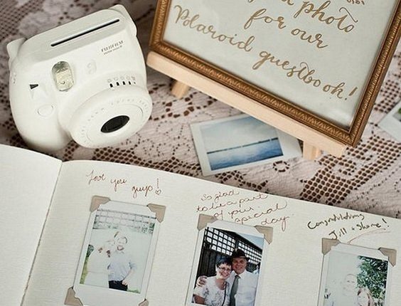 polaroid wedding guest book ideas
